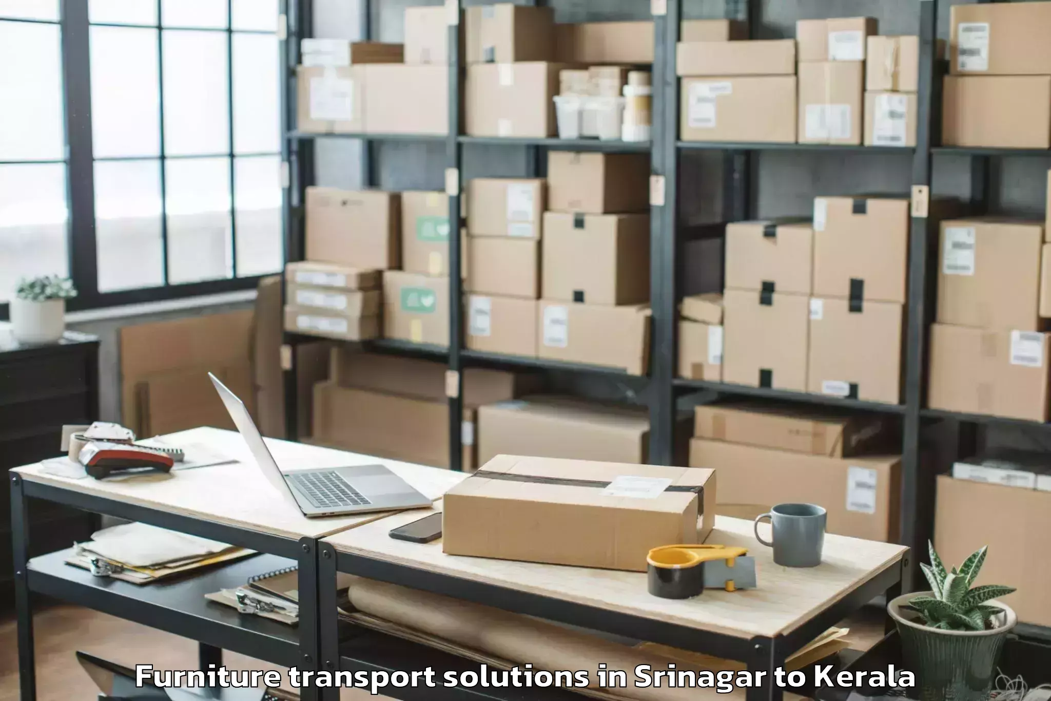 Efficient Srinagar to Varkala Furniture Transport Solutions